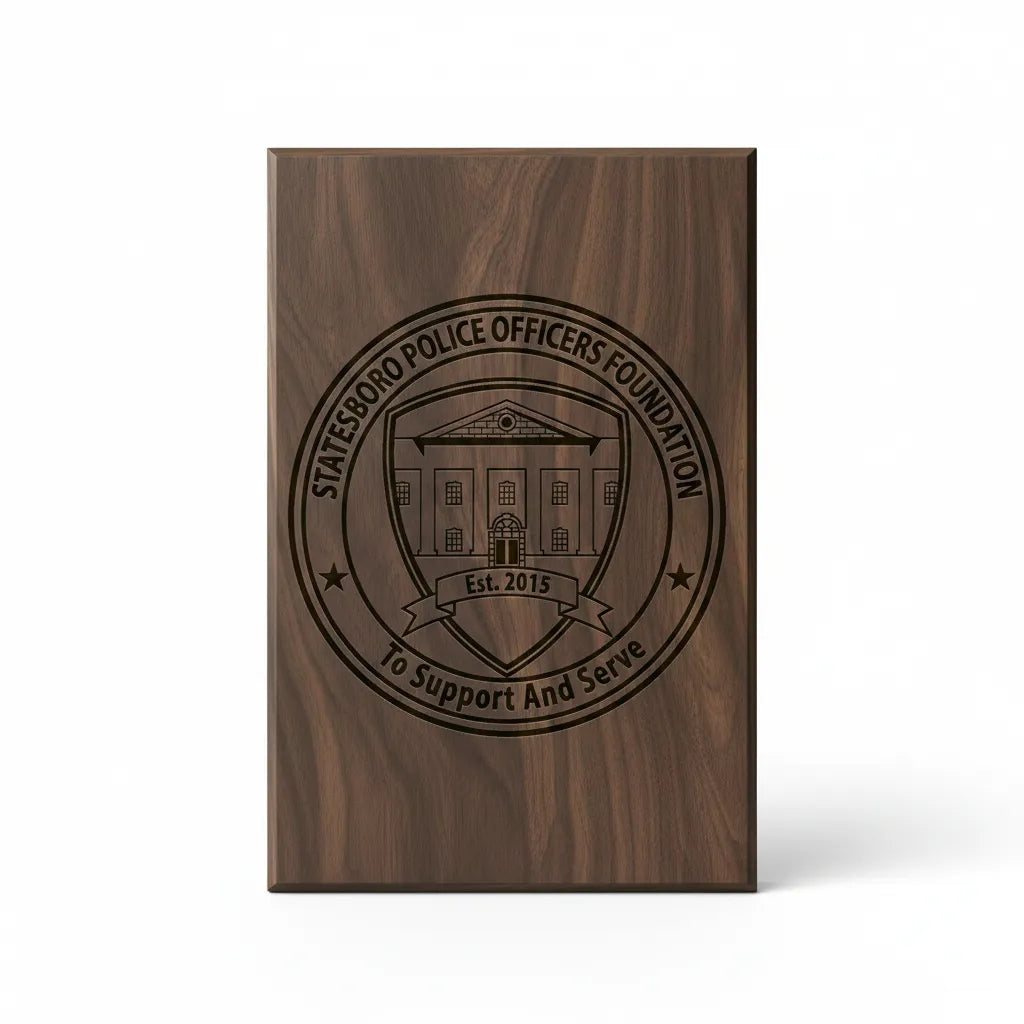 Statesboro Police Officers Foundation Patch SVG

Georgia Law Enforcement Vector Design

Police Foundation Shield Engraving File

Statesboro Police Sign CNC File

Columned Building Patch Vector for Laser Cutting