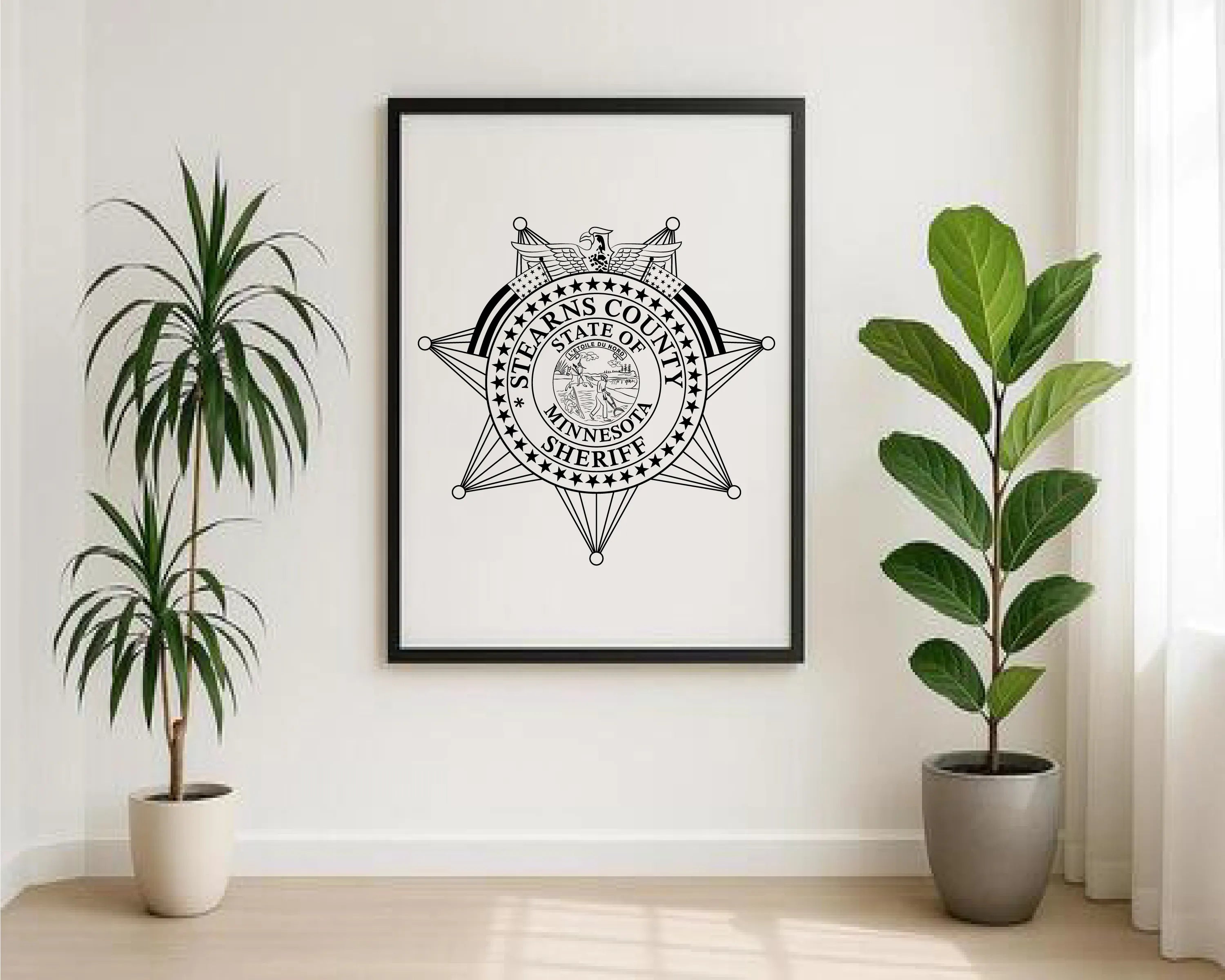 Stearns County Sheriff Office Badge SVG Minnesota Law Enforcement Vector
