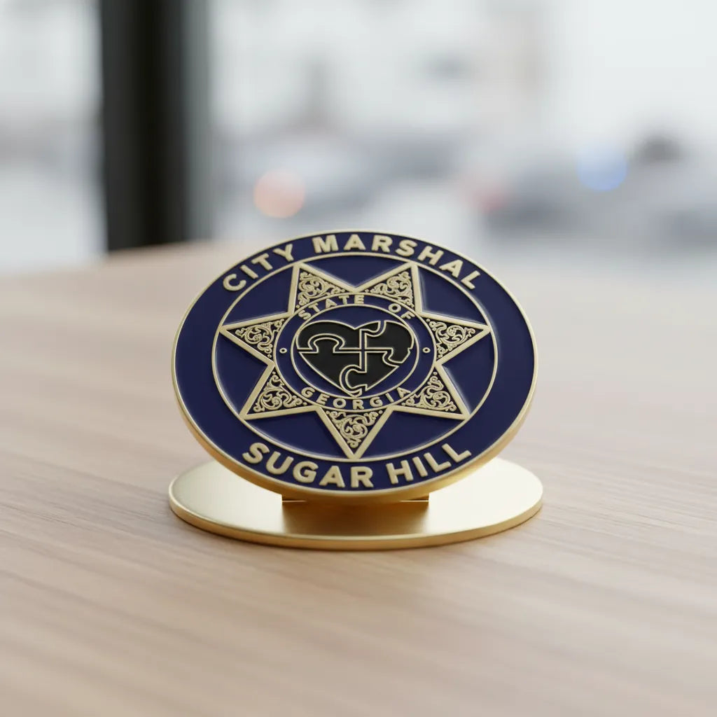 Sugar Hill City Marshal Badge SVG

Georgia Law Enforcement Vector Design

5-Point Star Marshal Badge Engraving File

Sugar Hill GA Marshal Sign CNC File

Puzzle Heart Badge Vector for Laser Cutting