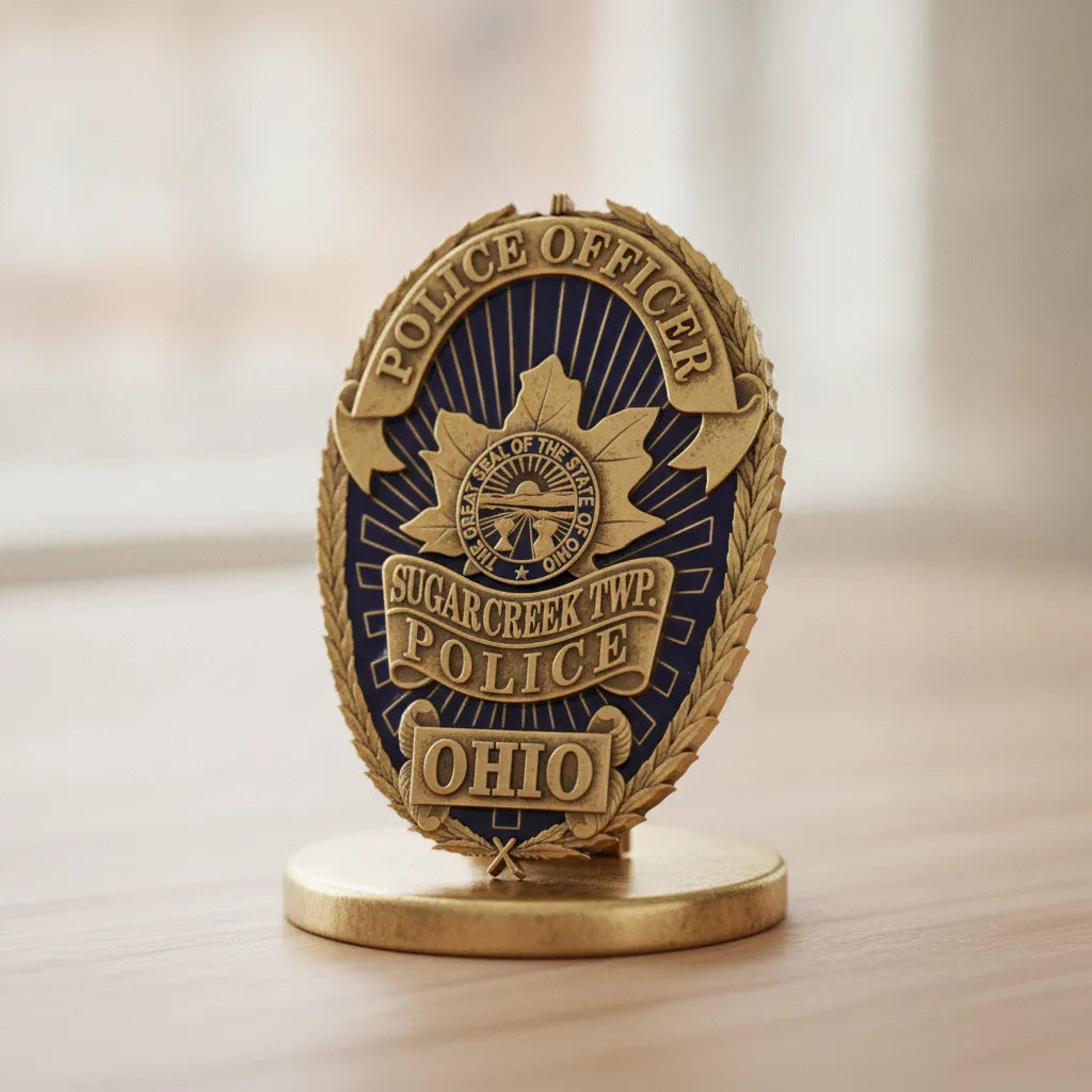 Sugarcreek Twp OH Police Officer Badge SVG

Ohio Law Enforcement Shield Vector

Great Seal of Ohio Engraving File

Laurel Wreath Police Badge Sign CNC File

Police Shield Vector for Laser Engraving