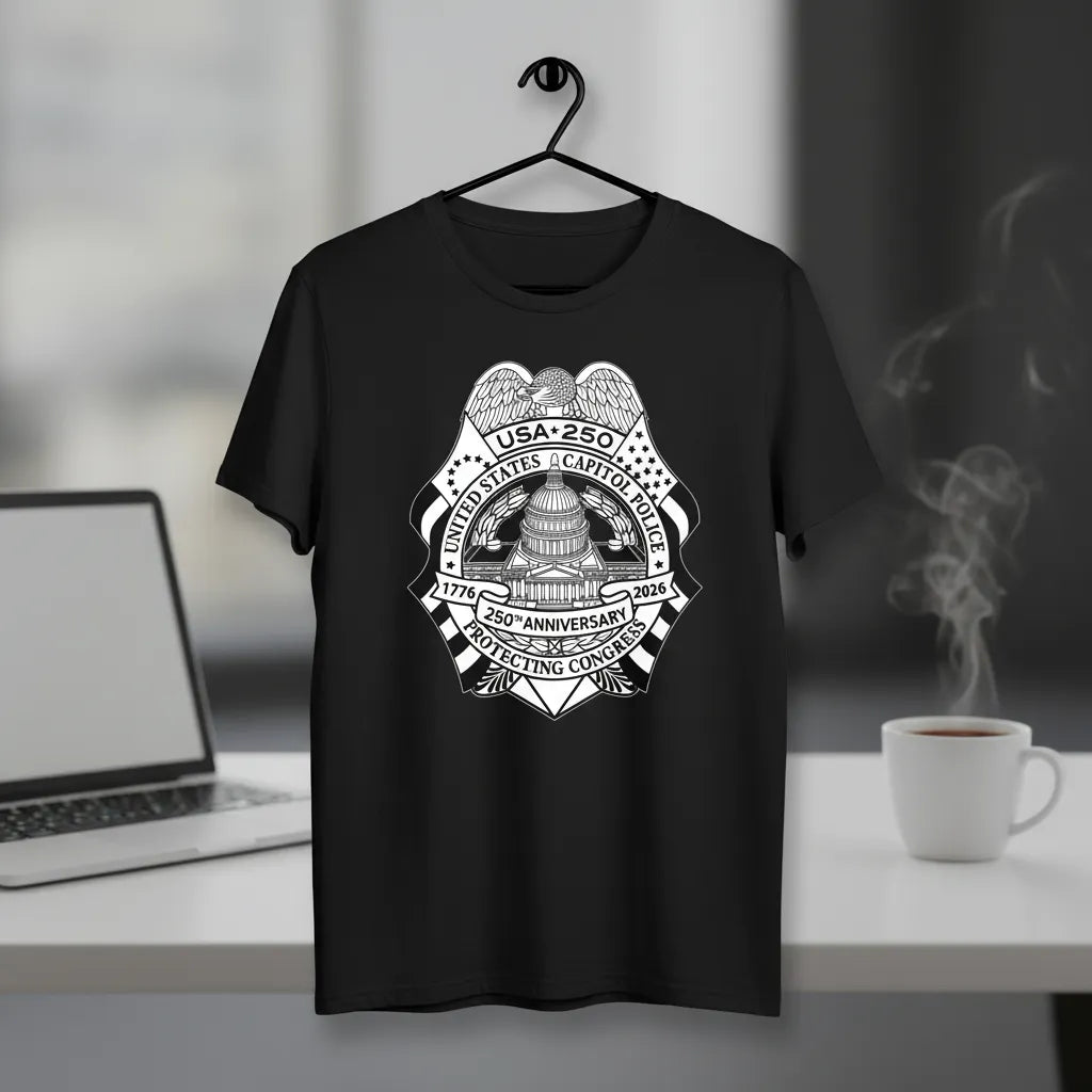 US Capitol Police 250th Anniversary Badge SVG

Federal Law Enforcement Vector Design

USA 250 Commemorative Shield Engraving File

Protecting Congress Sign CNC File

US Capitol Building Badge Vector for Lasers