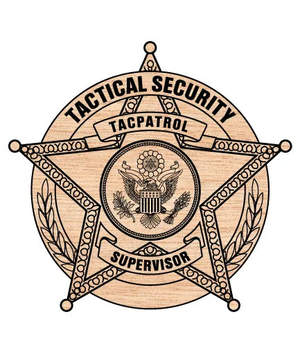 Tactical Security Supervisor Badge SVG TacPatrol Star Vector