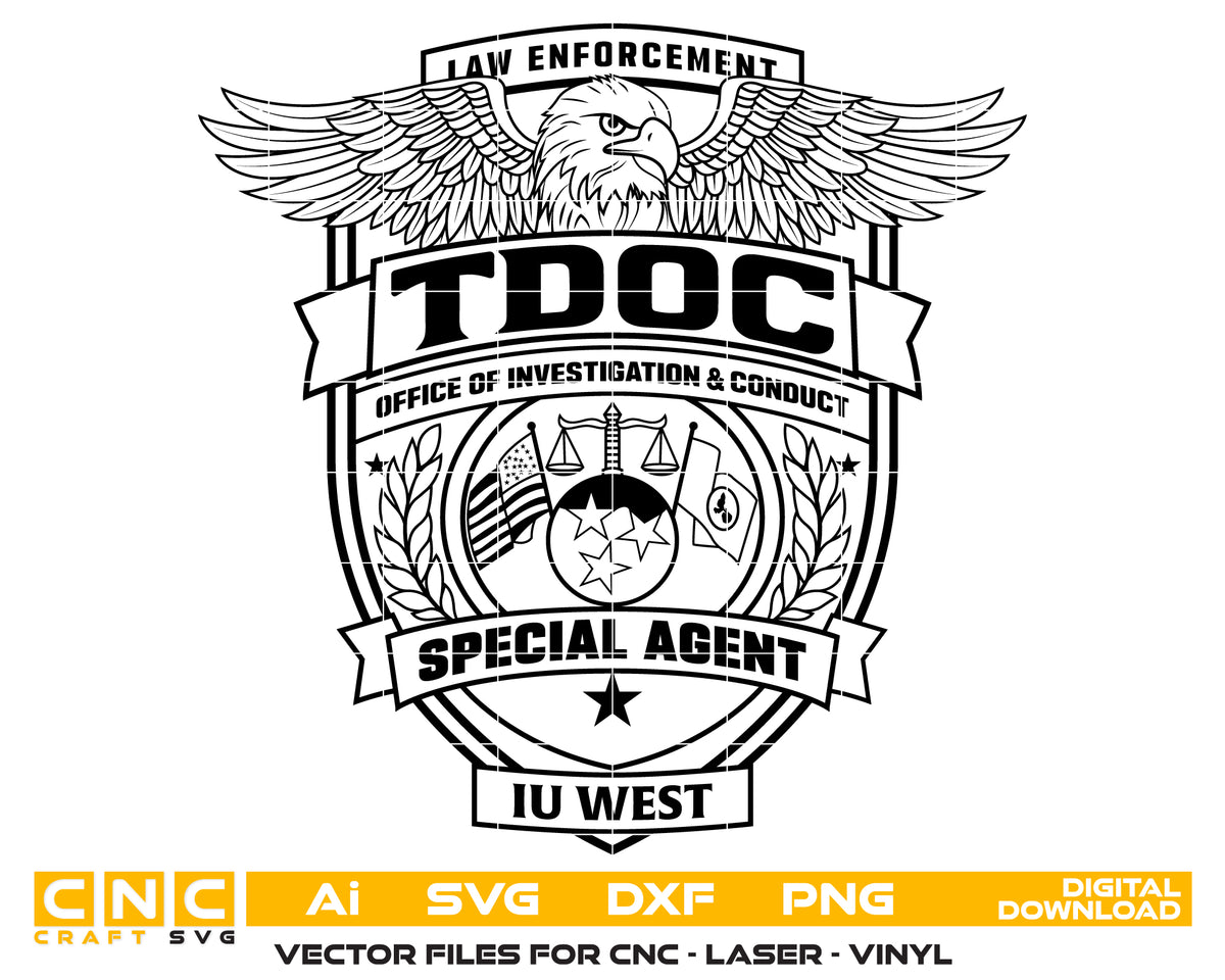 TDOC Special Agent Badge SVG