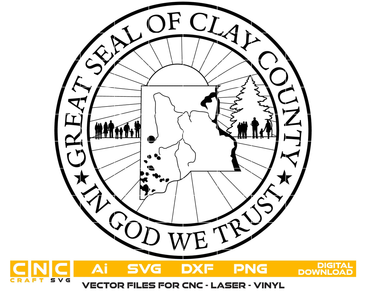 The Great Seal Of The People Of Clay County Florida SVG Government Vector