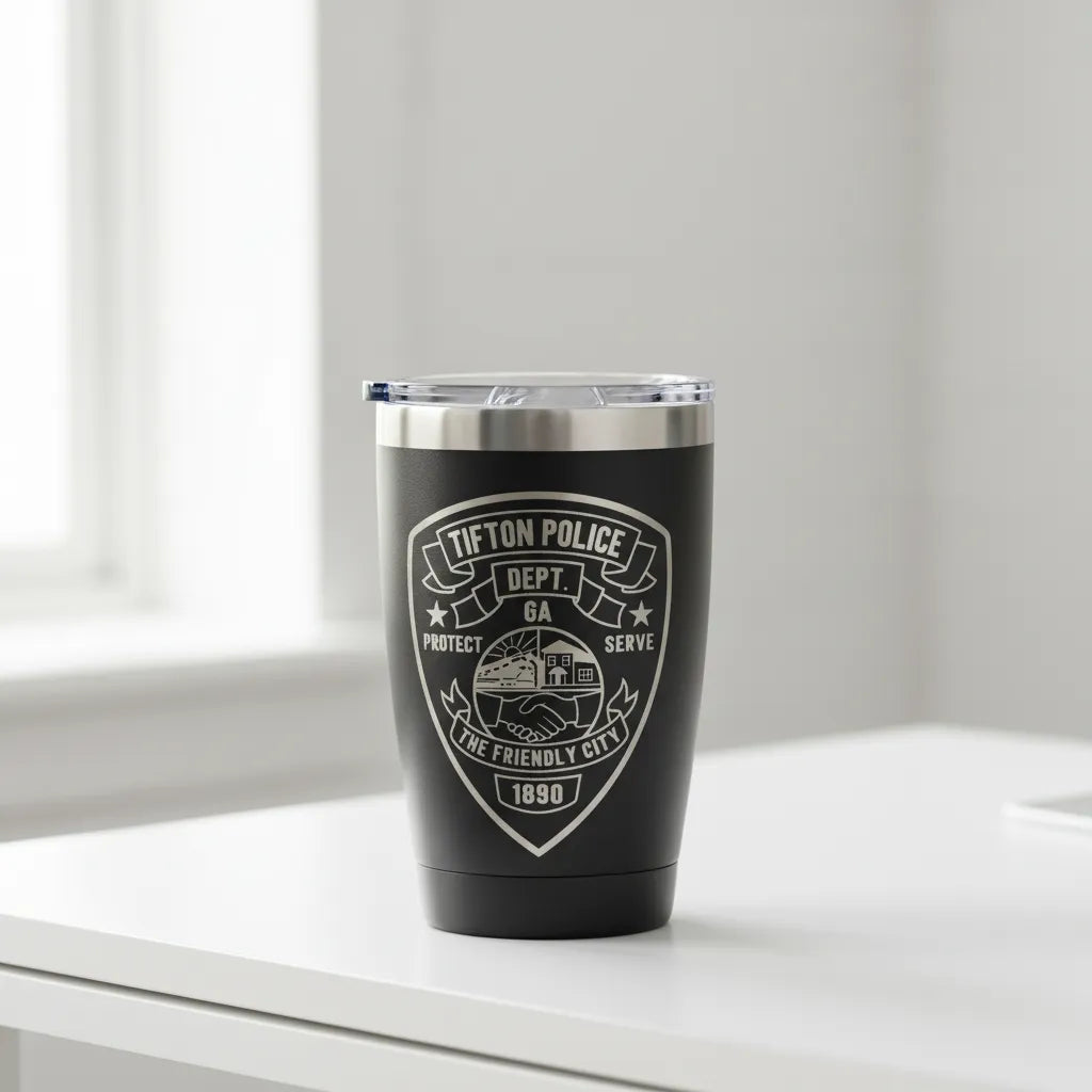 Tifton Police Department Patch SVG

Georgia Law Enforcement Vector Design

Friendly City Seal Engraving File

Tifton GA Police Sign CNC File

Police Shield Patch Vector for Laser Cutting