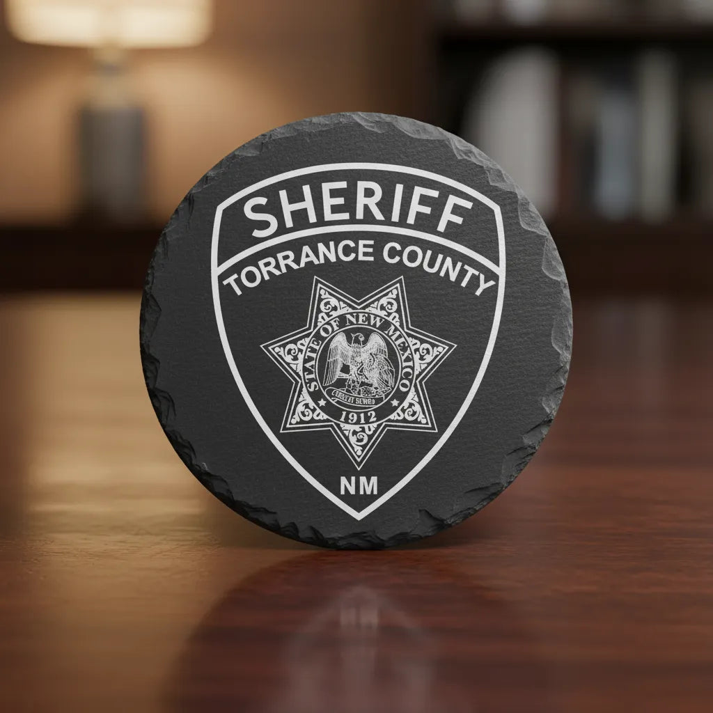 Torrance County Sheriff Badge SVG

New Mexico Law Enforcement Vector Design

6-Point Star Shield Engraving File

Torrance County NM Sheriff Sign CNC File

State of New Mexico Seal Vector for Laser Cutting
