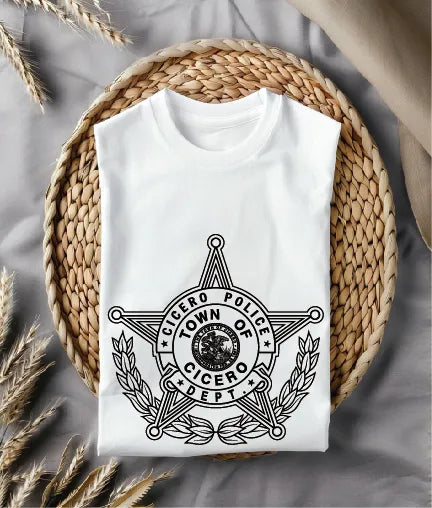 Town of Cicero Police Dept Badge SVG Illinois Law Enforcement Vector
