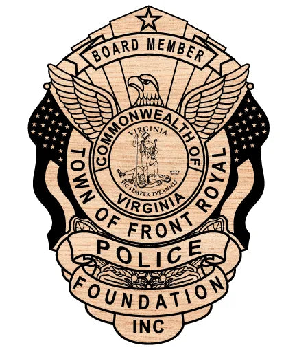 Town Of Front Royal Police Board Member Badge Virginia SVG Law Enforcement Vector