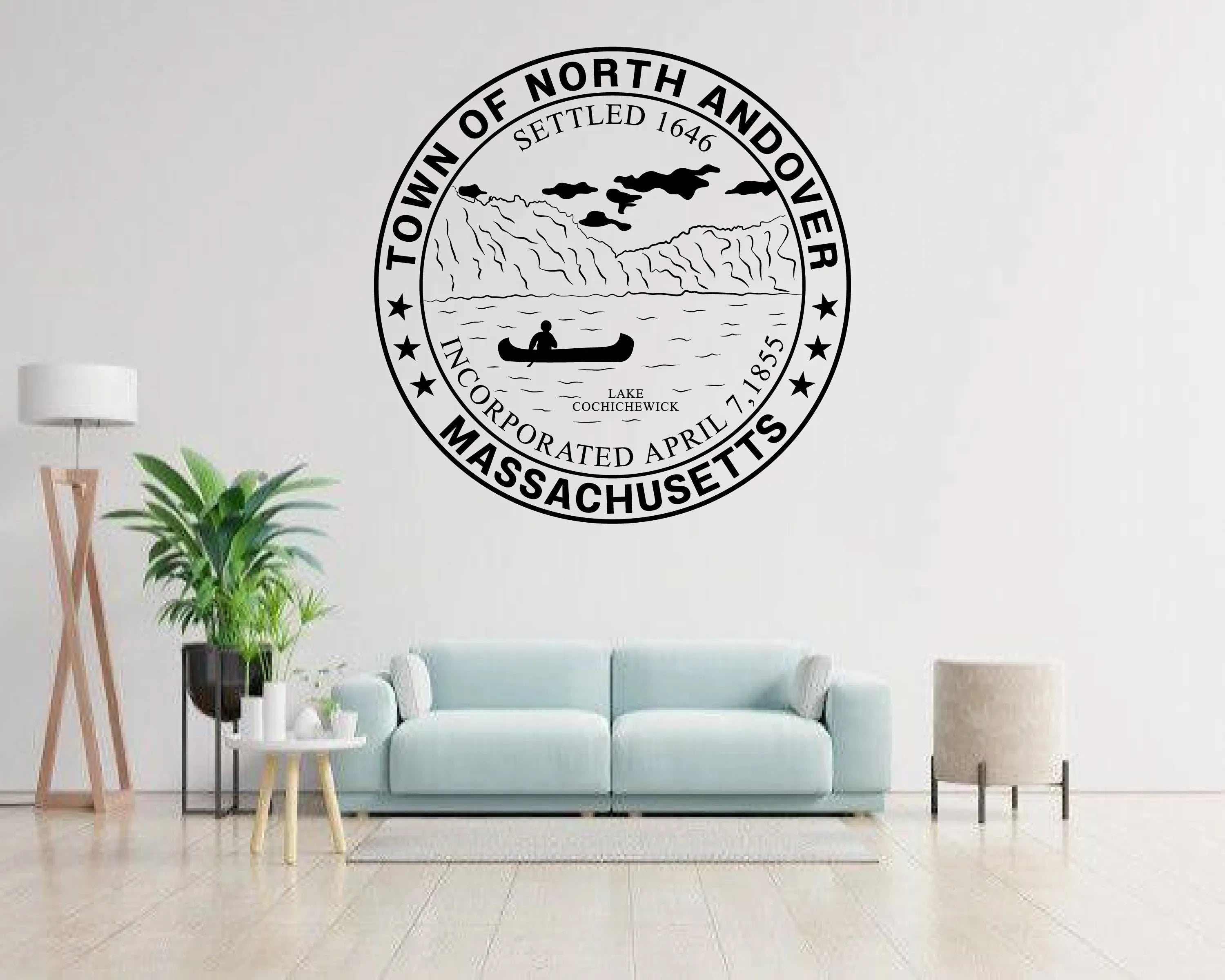 Town of North Andover Seal Massachusetts SVG Massachusetts Town Vector