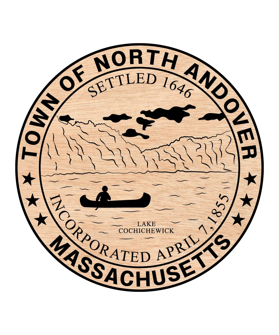 Town of North Andover Seal Massachusetts SVG Massachusetts Town Vector