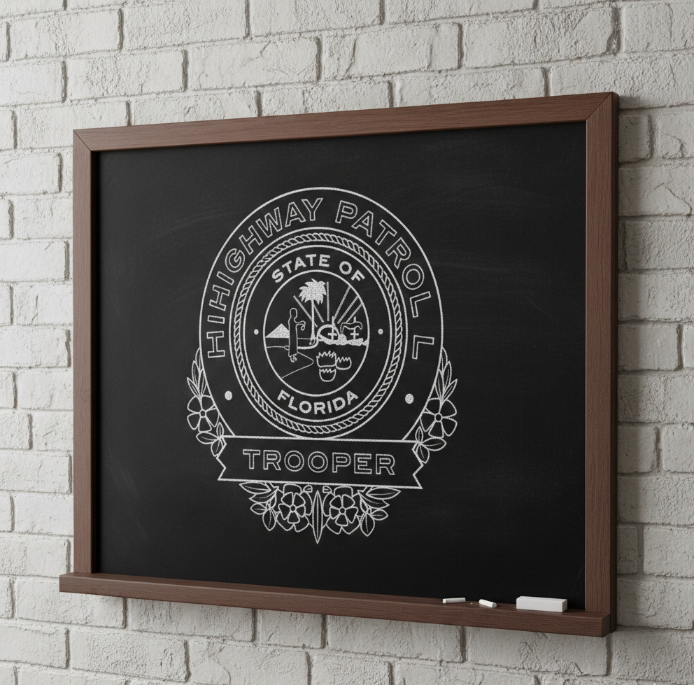 Florida Highway Patrol Trooper Badge SVG

FHP Law Enforcement Vector Design

Florida State Seal Police Emblem

Trooper Badge for Laser Engraving

Highway Patrol Florida CNC File