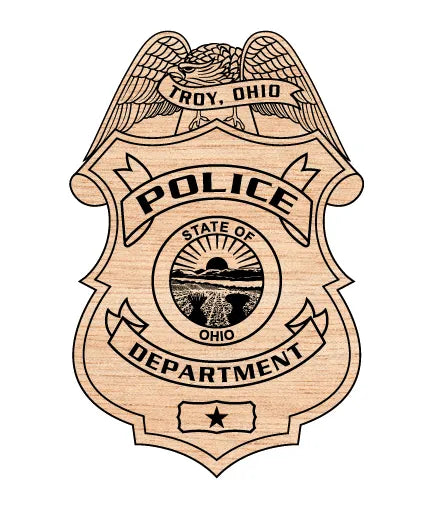 Troy Police Department Badge SVG Ohio Law Enforcement Vector
