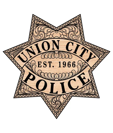 Union City Police Department Badge SVG California Law Enforcement Vector