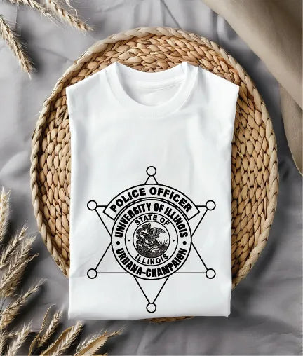 University of Illinois Urbana-Champaign Police Officer Badge SVG UIUC Law Enforcement Vector