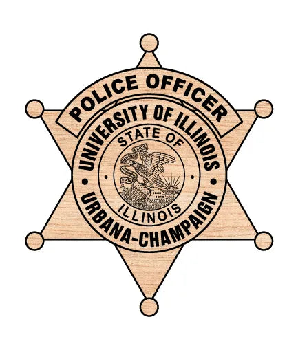 University of Illinois Urbana-Champaign Police Officer Badge SVG UIUC Law Enforcement Vector
