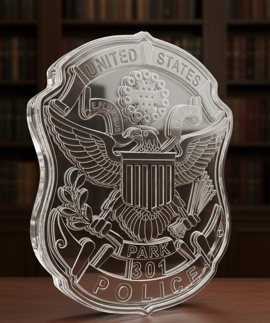 United States Park Police Badge SVG

Federal Law Enforcement Eagle Vector

US Park Police Shield Design

Federal Officer Badge for Engraving

American Eagle Police CNC File