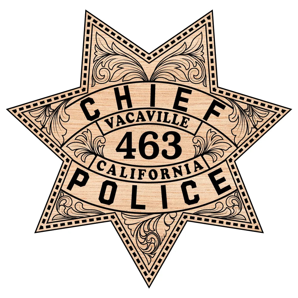 Vacaville Police Chief Badge SVG California Law Enforcement Vector