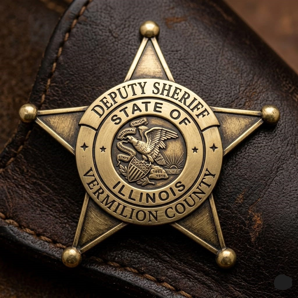 Vermilion County Deputy Sheriff Badge SVG

Illinois Law Enforcement 5 Point Star Vector

State of Illinois Seal Engraving File

Vermilion County Deputy Sign CNC File

Deputy Sheriff Badge Vector for Lasers