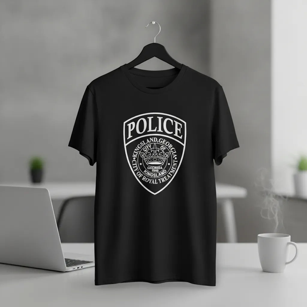 Kingsland GA Police Department Patch SVG

Georgia Law Enforcement Shield Vector

Royal Crown Police Seal Engraving File

Kingsland Police Patch Sign CNC File

City of Royal Treatment Vector for Lasers