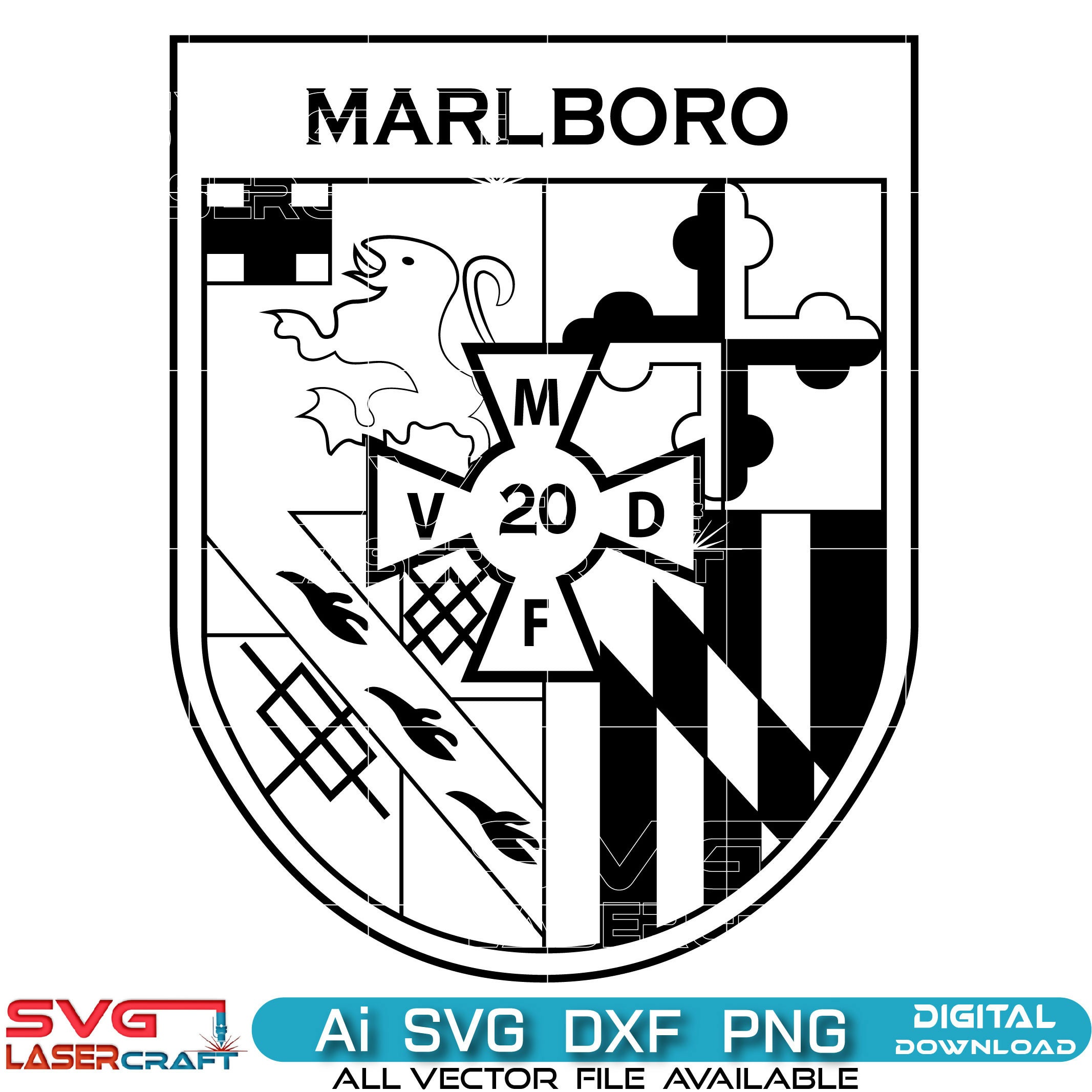 Marlboro Volunteer Fire Department Seal svg vector art