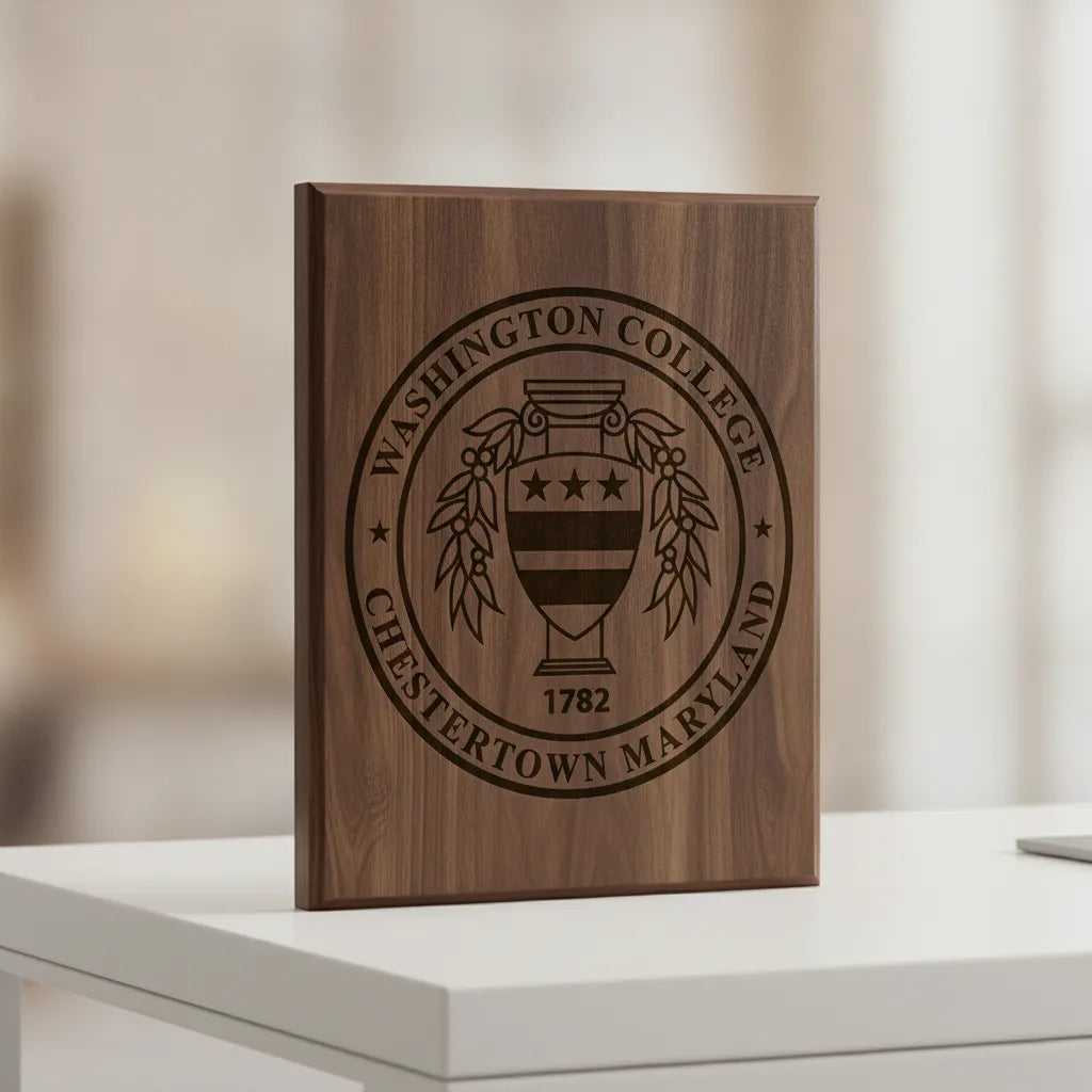 Washington College Seal Logo SVG

Chestertown Maryland University Vector

Historic College Shield Engraving File

Washington College Emblem Sign CNC File

Collegiate Seal Vector for Lasers