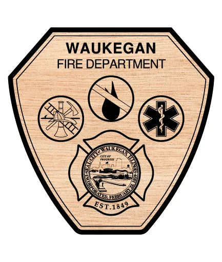 Waukegan Fire Department Patch Illinois SVG Fire Rescue Emblem Vector