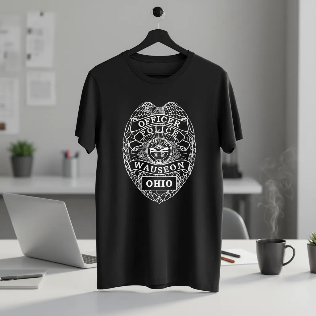 Wauseon Police Officer Badge SVG