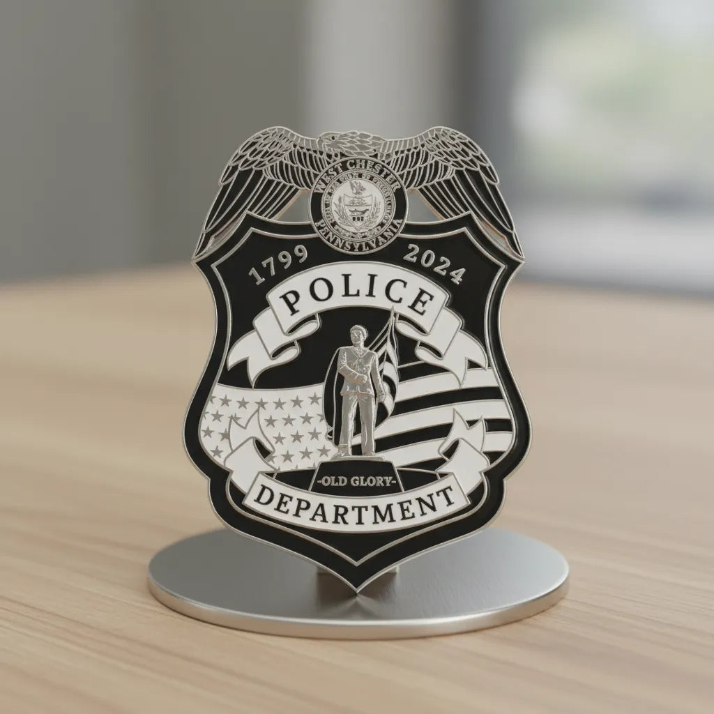 West Chester PA Police Department Badge SVG

Pennsylvania Law Enforcement Commemorative Vector

Eagle Shield Police Badge Engraving File

West Chester Old Glory Sign CNC File

PA State Seal Badge Vector for Lasers
