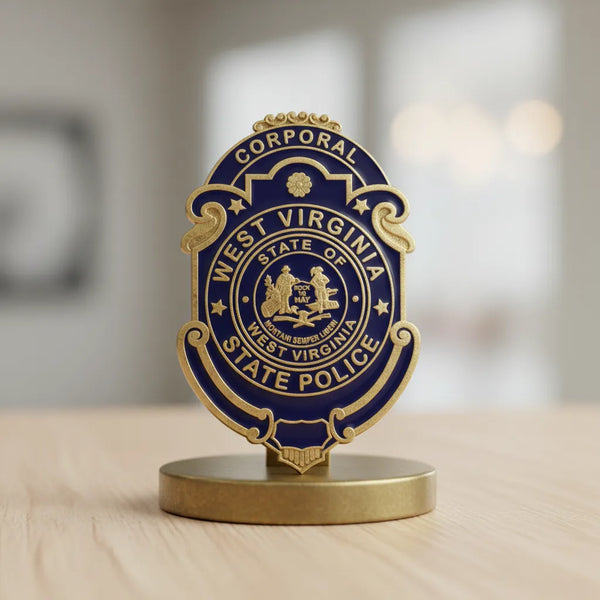 West Yorkshire Police バッジ＆ホルダー レプリカ West Virginia State Police Corporal Badge SVG