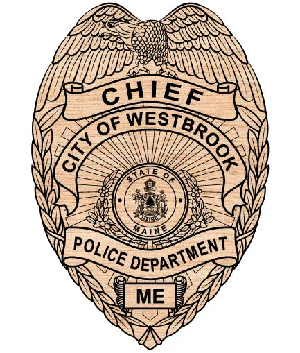 Westbrook Police Chief Badge Maine SVG Police Vector