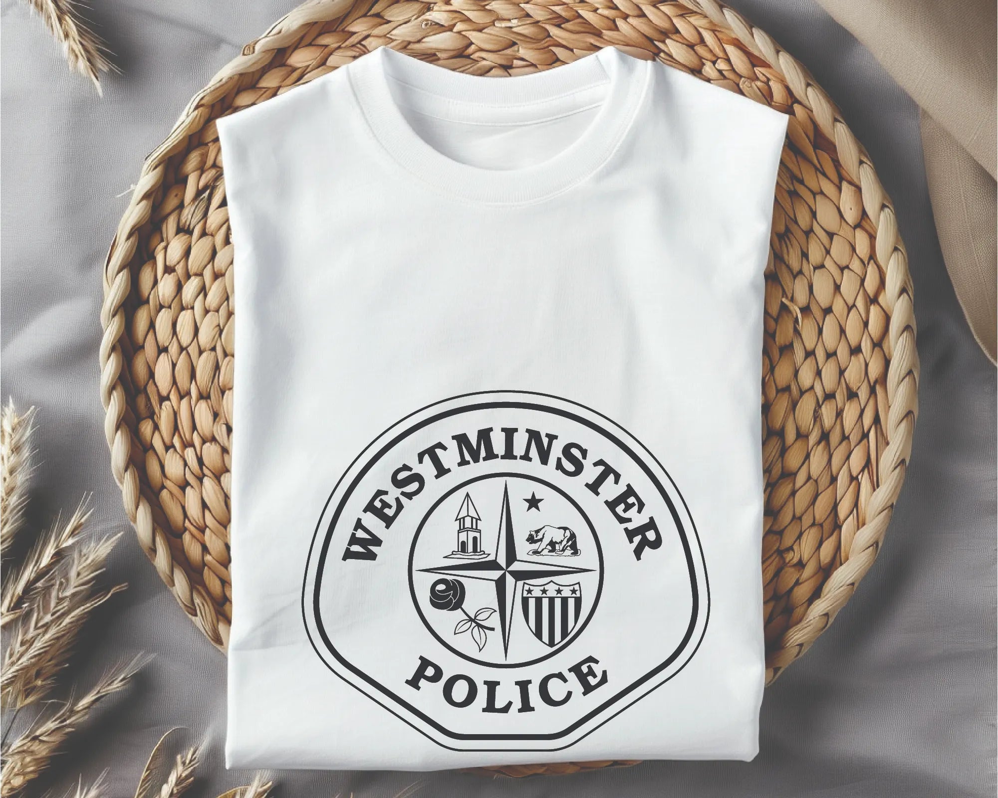 Westminster Police Badge SVG

Law Enforcement Vector

Police Rounded Shield Emblem

Officer Plaque Engraving File

Westminster Police Sign CNC File