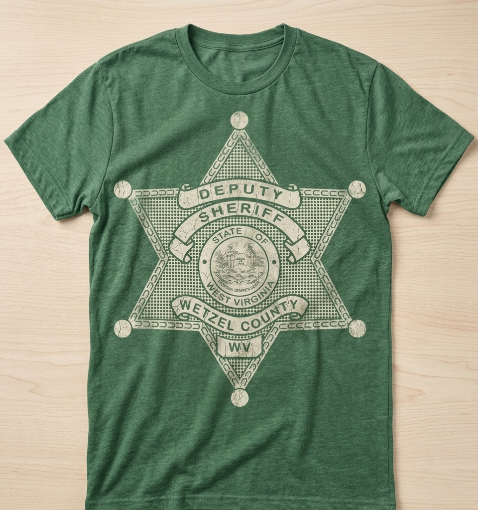 Wetzel County West Virginia Deputy Sheriff SVG

West Virginia State Star Badge Vector

Wetzel County WV PD Emblem for CNC Engraving

Deputy Sheriff Badge SVG for Laser Cut

WV Law Enforcement Badge Vector Design