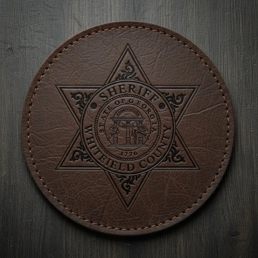 Whitfield County Sheriff Badge SVG

Georgia Law Enforcement Vector Design

5-Point Star Sheriff Badge Engraving File

Whitfield County GA Sign CNC File

State of Georgia Seal Vector for Laser Cutting