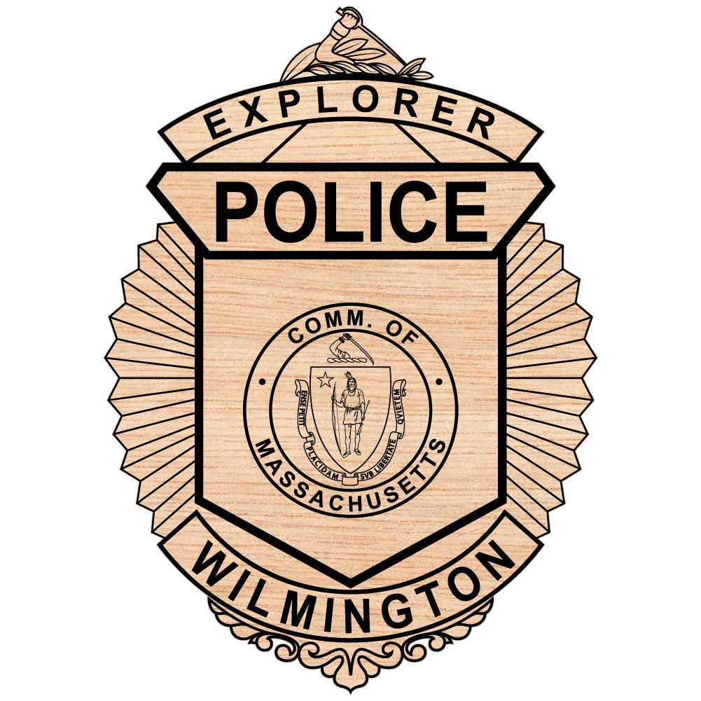Wilmington Police Explorer Badge SVG Massachusetts Law Enforcement Vector