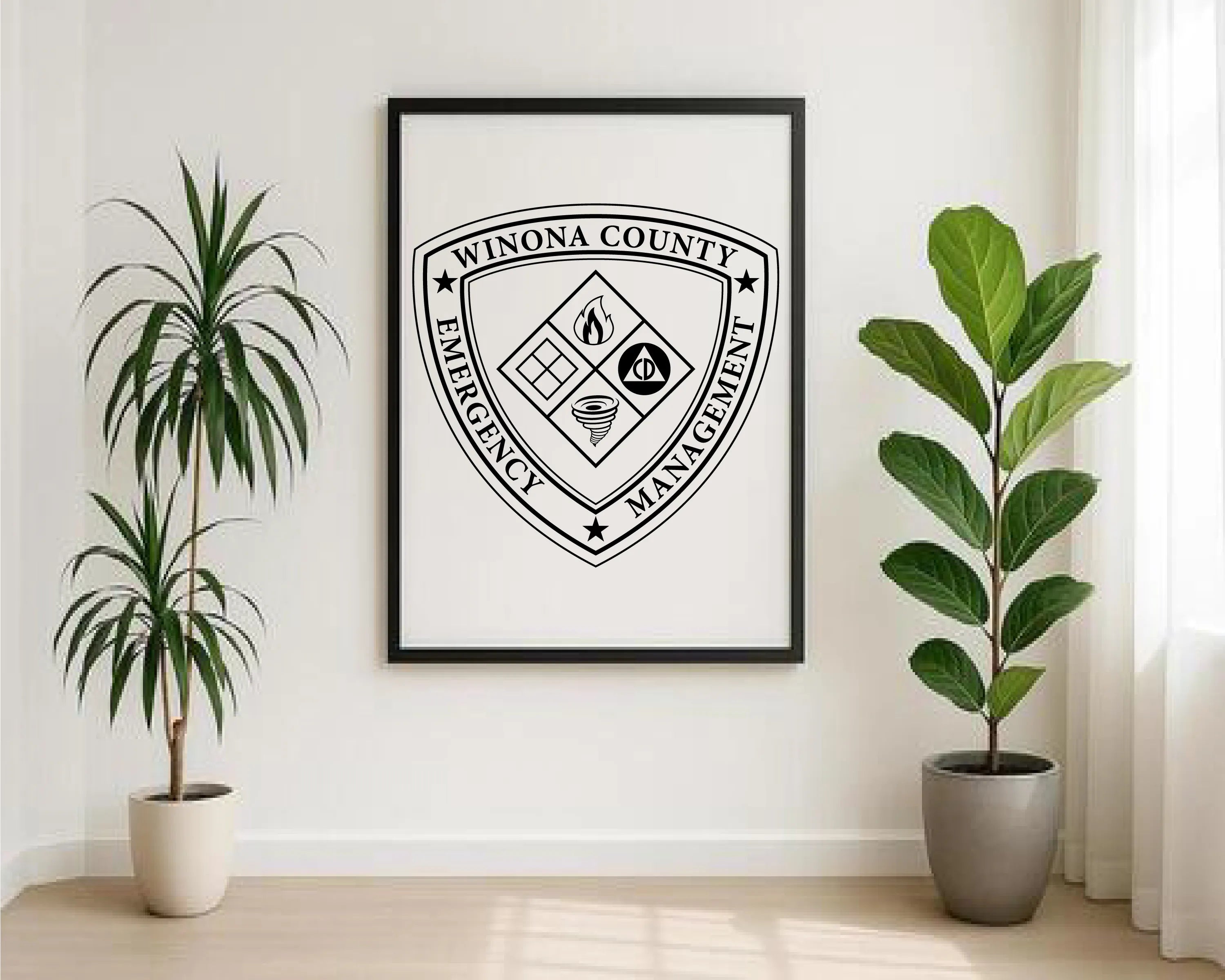 Winona County Emergency Management Patch SVG Minnesota Emergency Management Vector