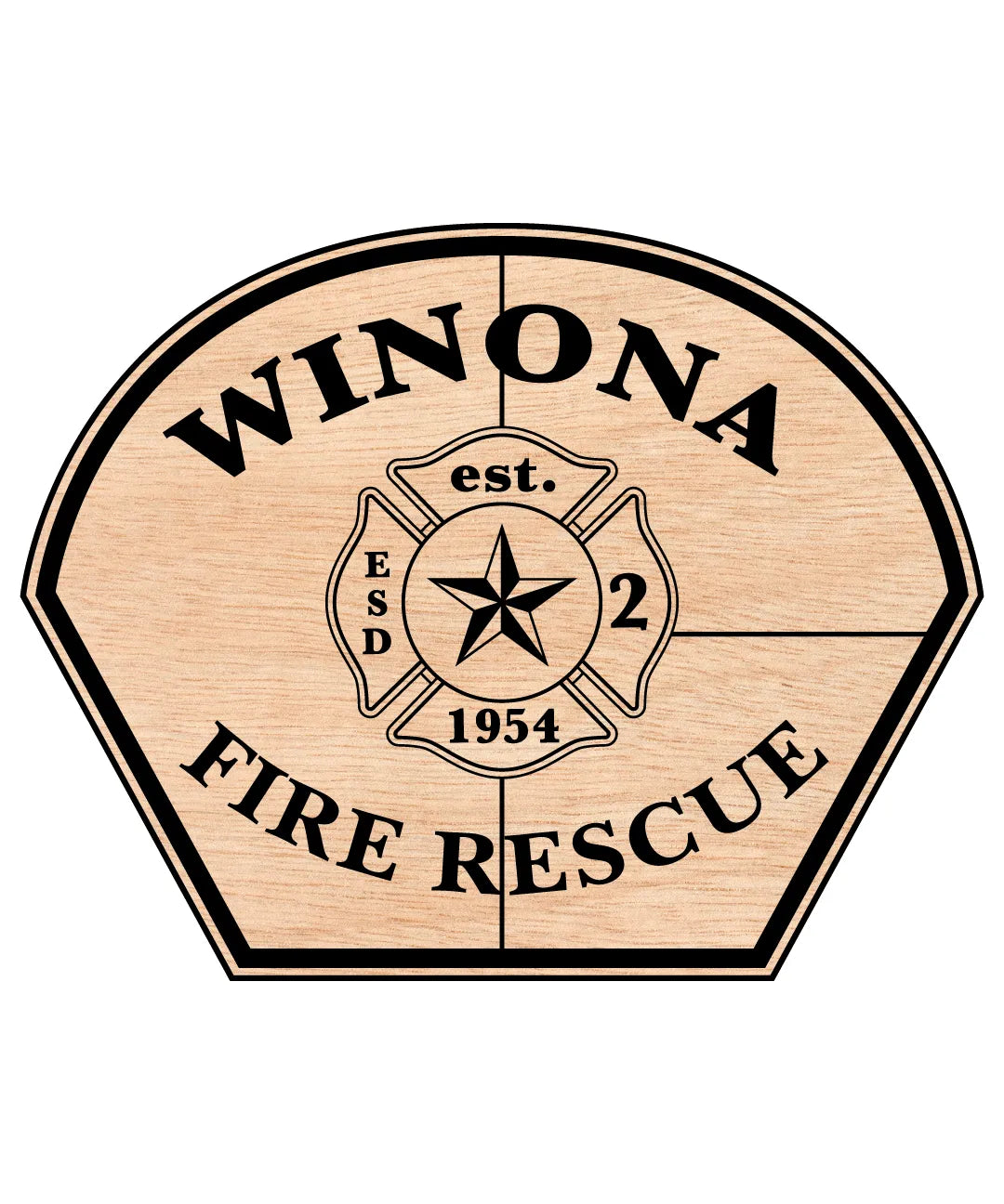 Winona Volunteer Fire Department Logo SVG Firefighter Vector