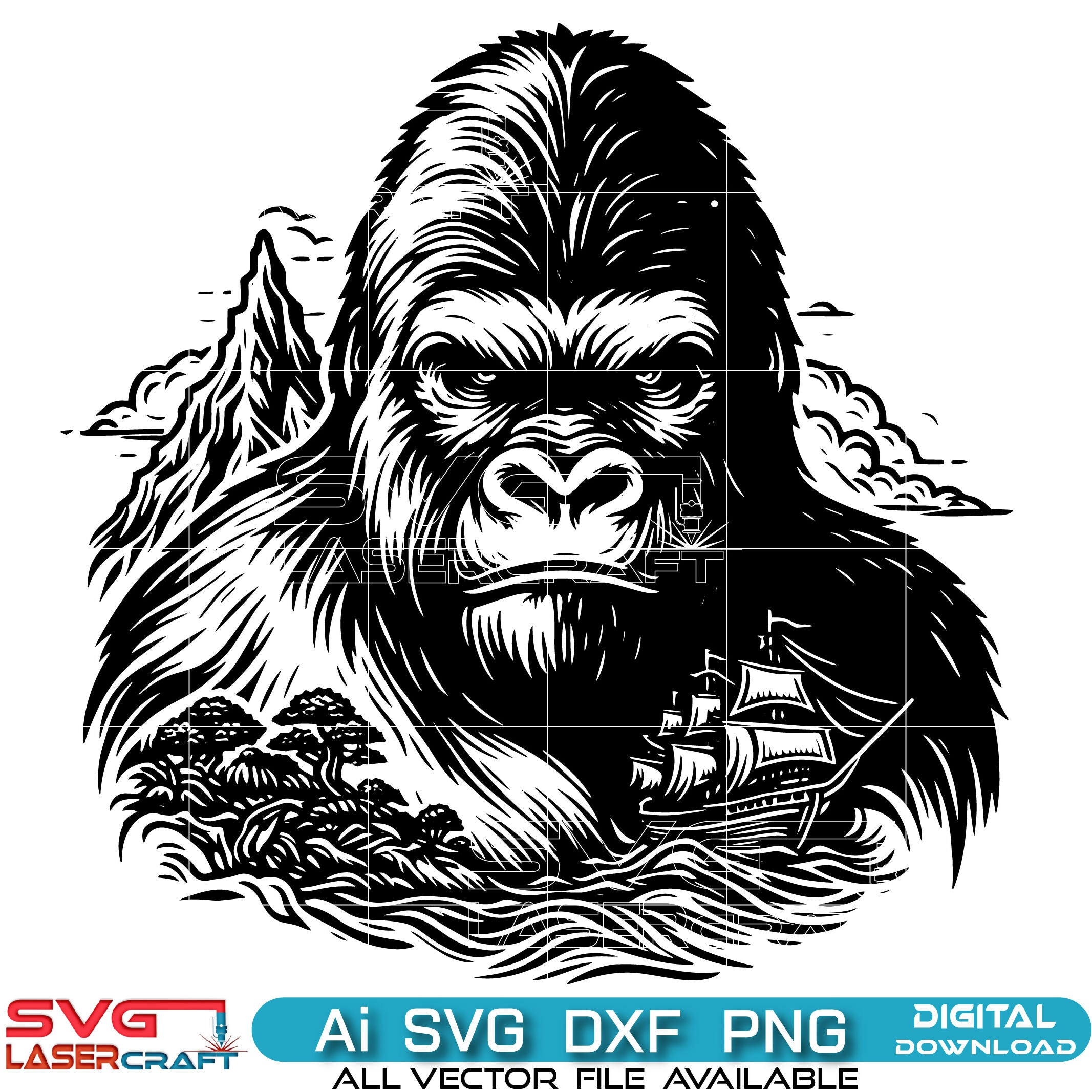 GorillaVector line art