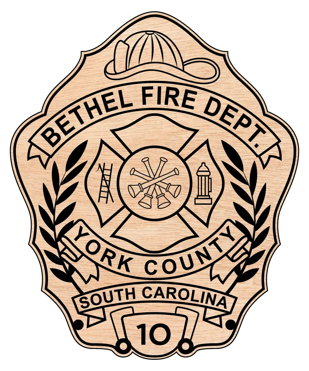 York County Bethel Fire Dept Badge SVG South Carolina Firefighter Vector